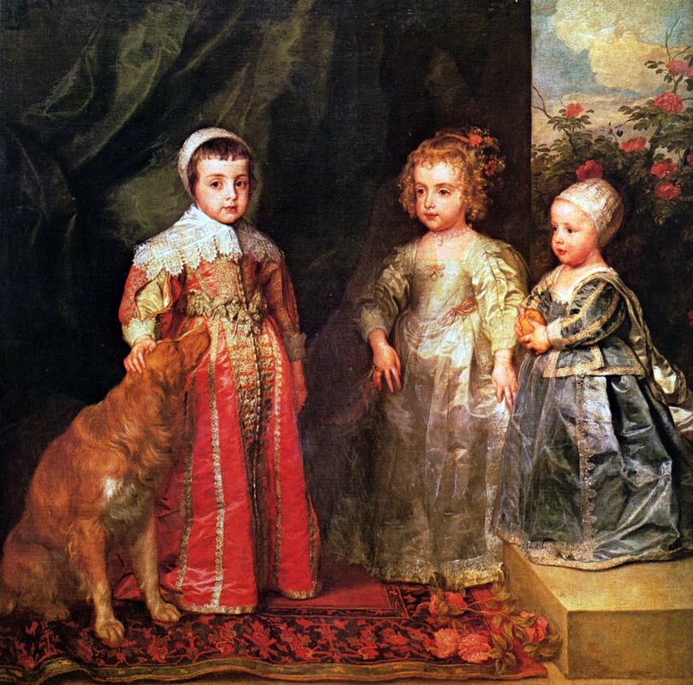 Porträtt av de tre äldre barnen av Charles I   Anthony Van Dyck