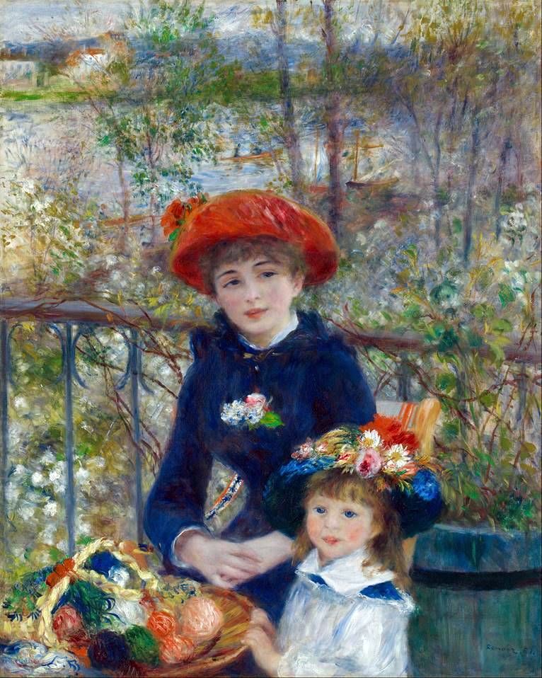 På terrassen (Två systrar)   Pierre Auguste Renoir