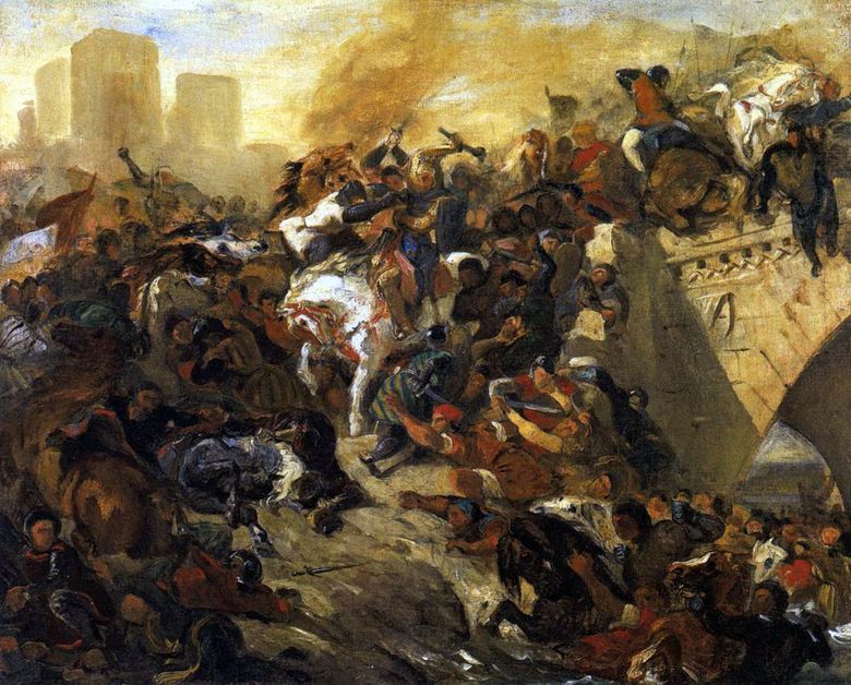 Slaget vid Teyebur   Eugene Delacroix