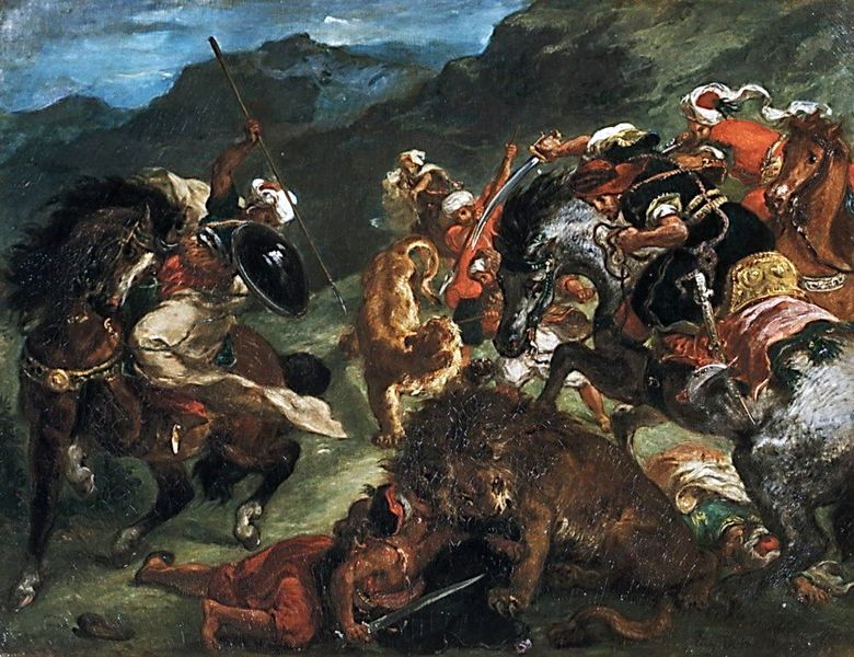 Lion Hunt   Eugene Delacroix
