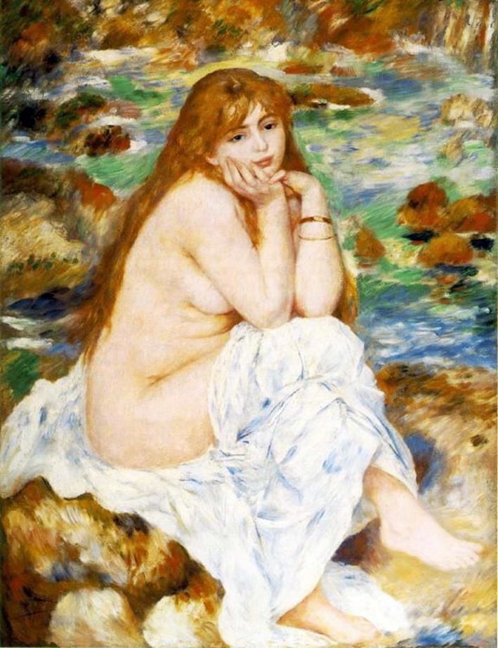 Sittande badare   Pierre Auguste Renoir