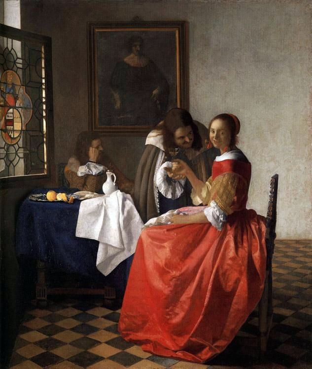 Lady and Two Gentlemen   Jan Vermeer