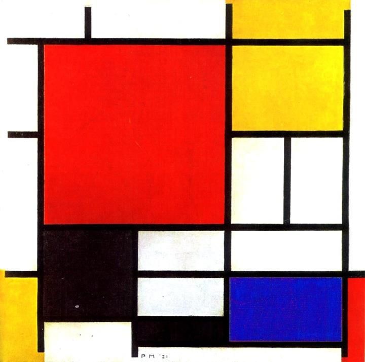 Röd, gul, blå och svart   Peter Cornelis Mondrian
