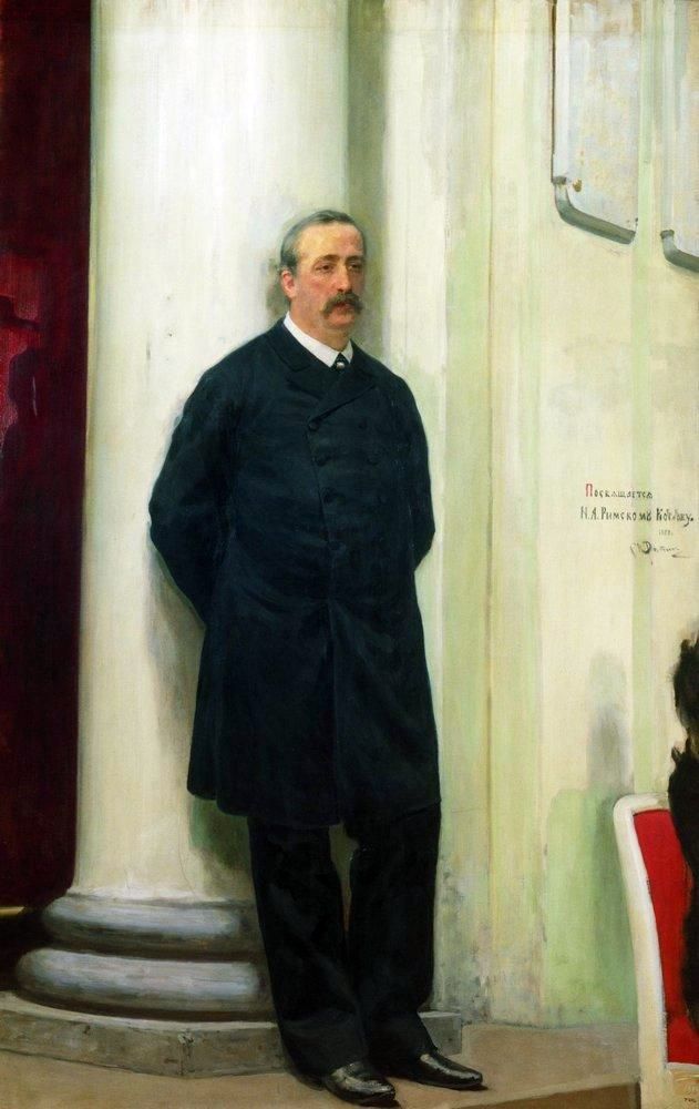 Porträtt av kompositören och kemisten Alexander Borodin Porfirievich   Ilya Repin