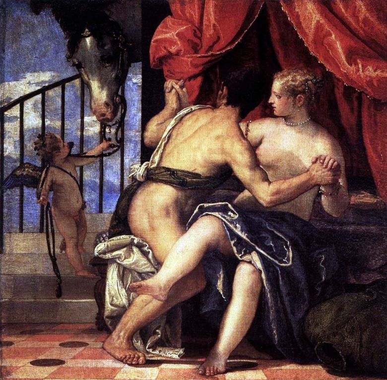 Venus och Mars med Cupid och hästen   Paolo Veronese