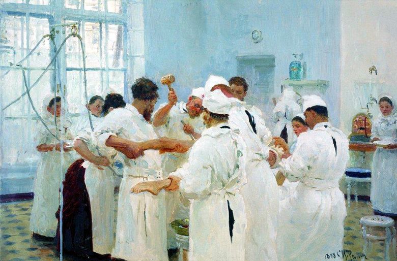 Kirurg E. V. Pavlov i operationssalen   Ilya Repin
