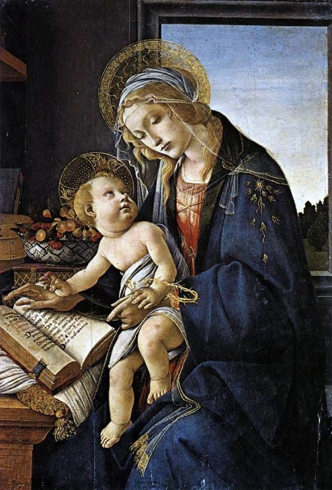 Madonna med en bok   Sandro Botticelli