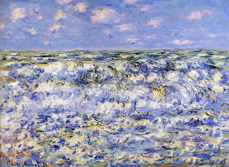Breaking Waves   Claude Monet