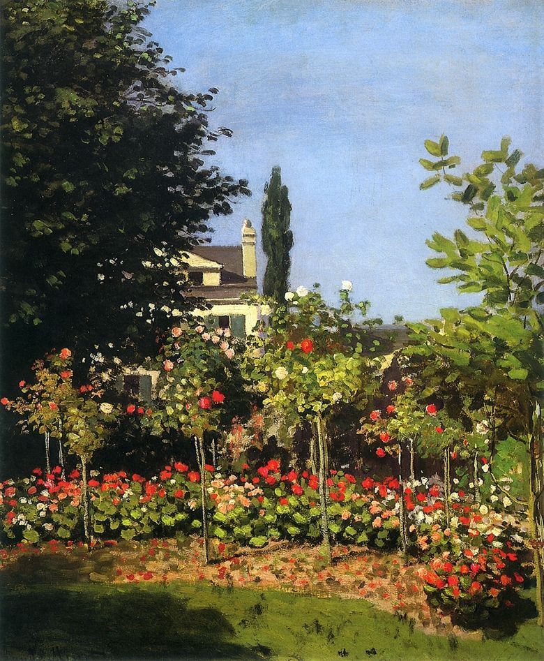 Trädgård i blom i St. Adress   Claude Monet