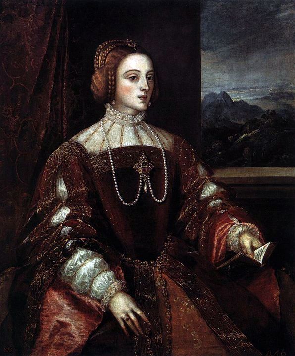 Porträtt av Isabella av Portugal   Titian Vecellio