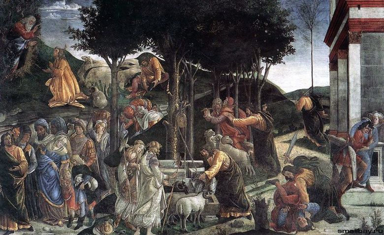 Scener från Moses liv (fresco)   Sandro Botticelli