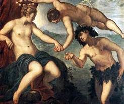 Bacchus förräderi med Ariadne   Jacopo Tintoretto