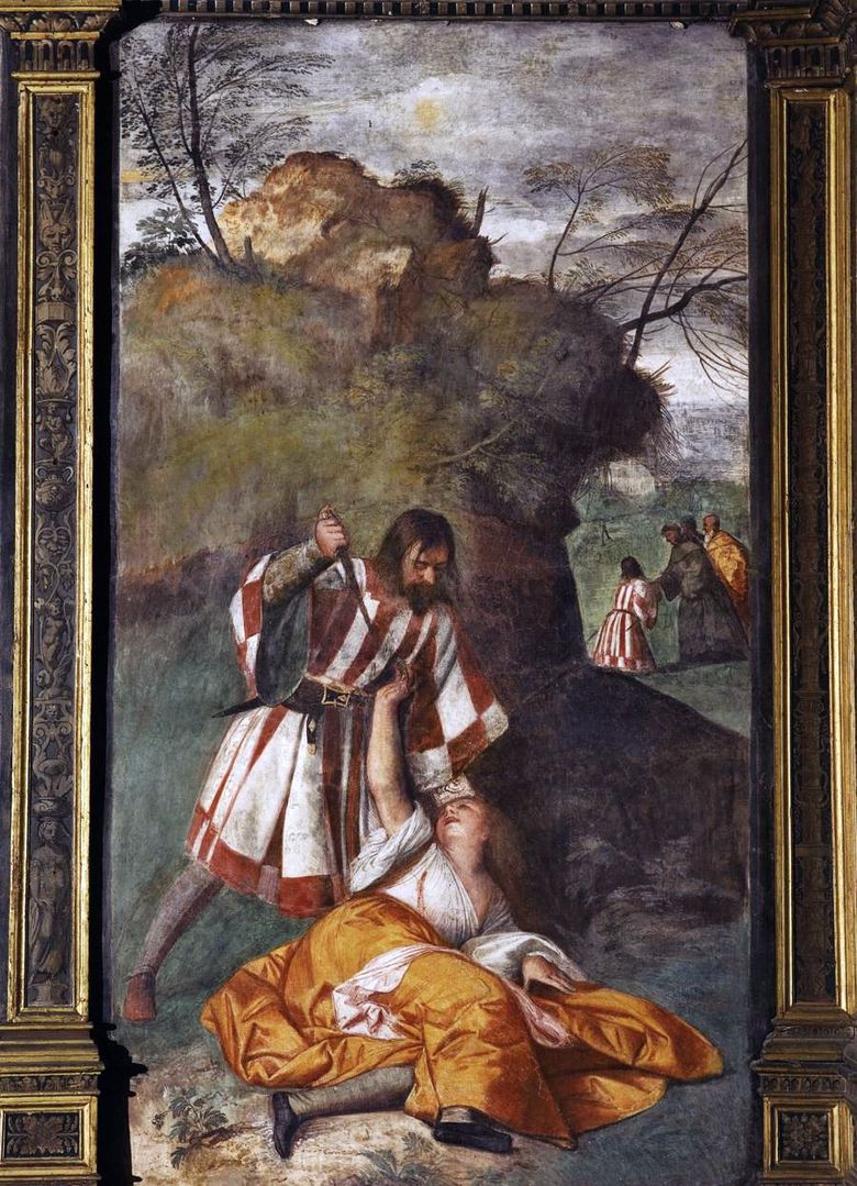 Jealous Husband (Miracle of a Jealous Husband)   Titian Vecellio