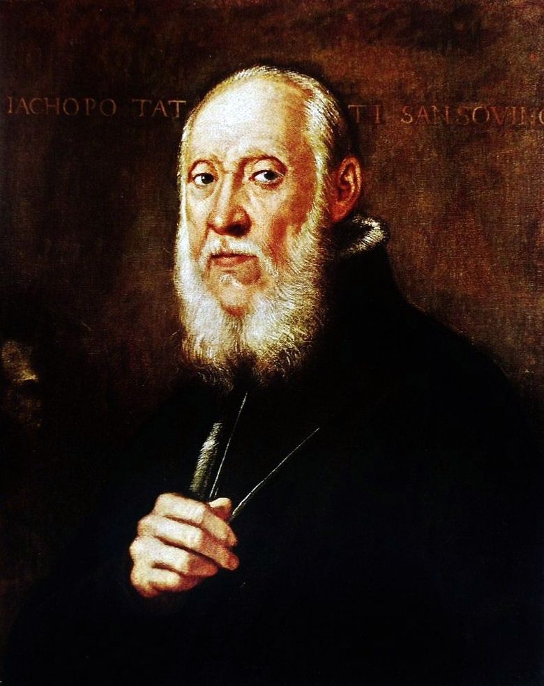 Porträtt av Jacopo Sansovino   Jacopo Tintoretto