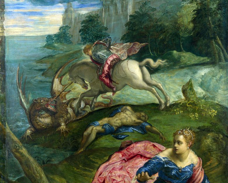 Saint George, prinsessa och drake   Jacopo Tintoretto