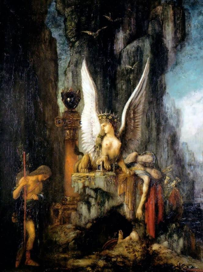 Oedipus och sfinxen   Gustave Moreau