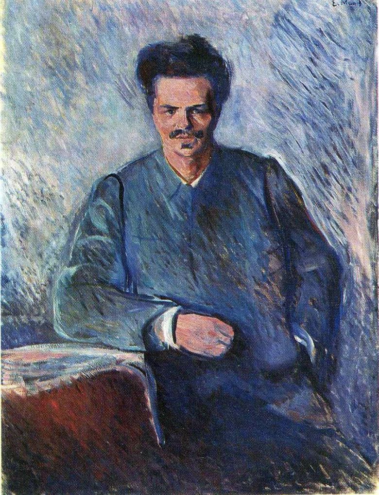 Porträtt av Augustus Strindberg   Edvard Munch