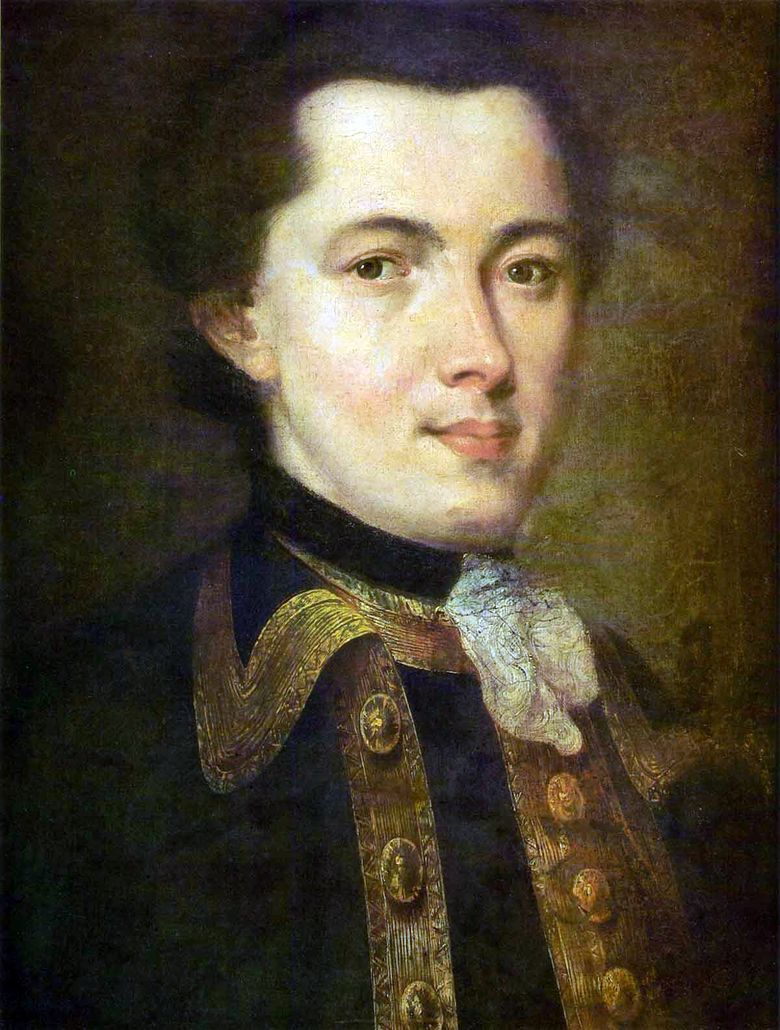 Porträtt av en okänd ung man i vaktuniform   Fedor Rokotov