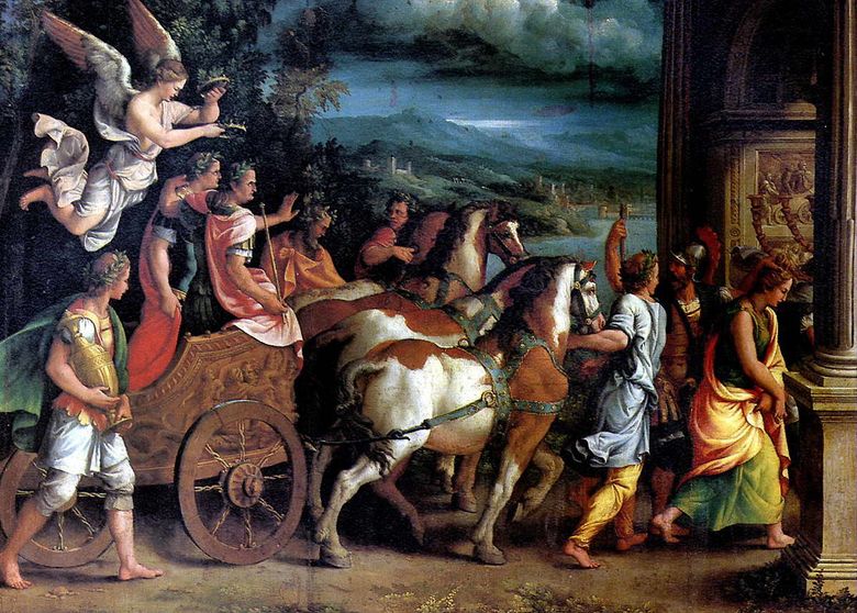 The Triumph of Titus and Vespasian   Giulio Romano