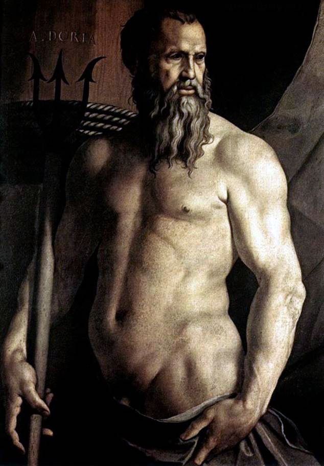 Porträtt av Andrea Doria i form av Neptune   Agnolo Bronzino