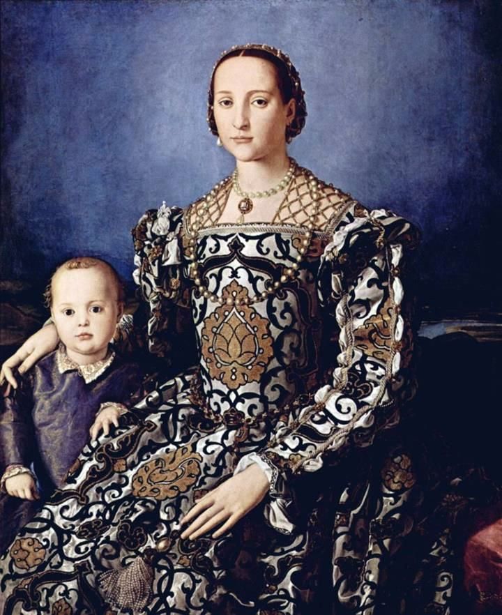 Porträtt av Eleonora av Toledo med sin son Giovanni Medici   Agnolo Bronzino